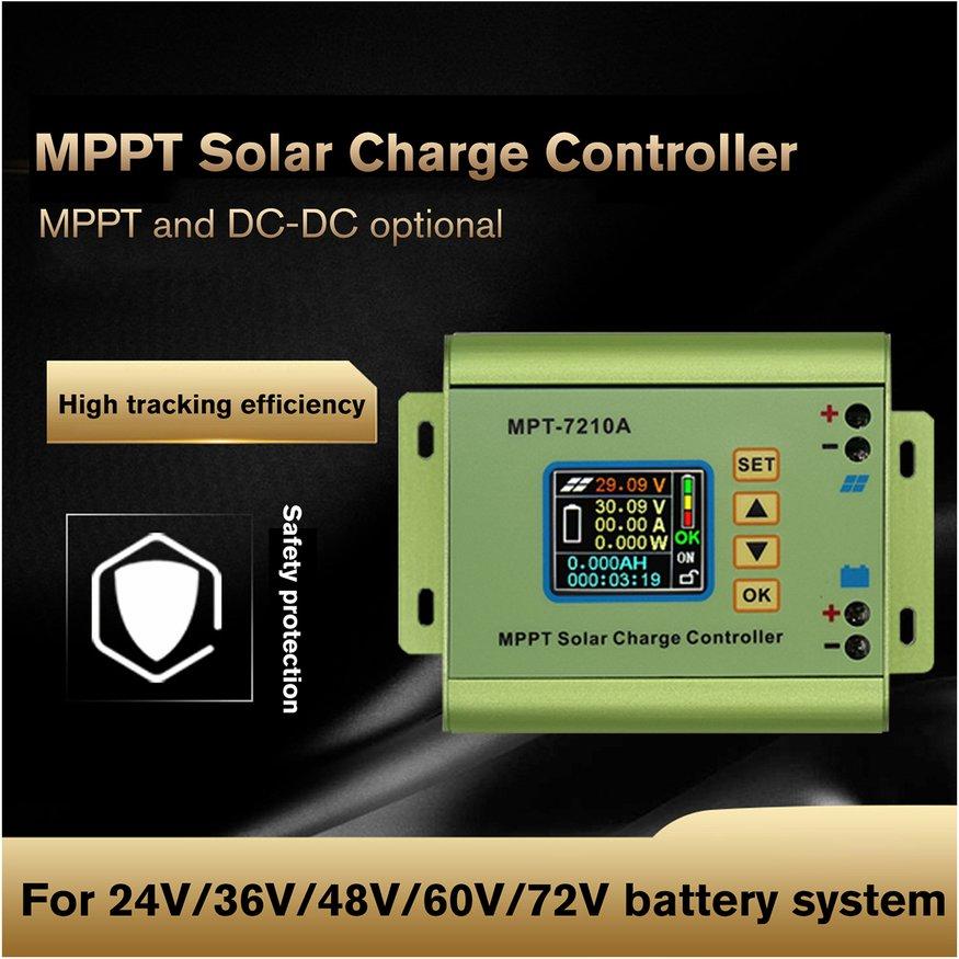 LCD MPPT Solar Regulator Charge Controller 24/36/48/60/72V Boost MPT-7210A 