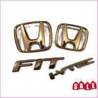 trs**ส่งเร้วส่งถูกอุปกรณ์เสริมแต่ง** 4PCS Honda JAZZ/FIT ivtec 2008-2013 GE8 gold Car Logo Emblem คุณภาพดี**จัดส่งเร้ว บริการประทับใจ**