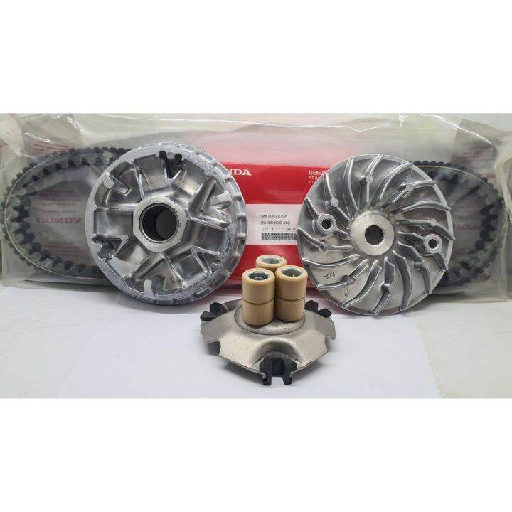V belt Vario 125 LED,Vario 150,pcx,,sepaket rumah roller assy dan kipas