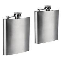 2Pcs 7Oz Hip FlaskPocket Whiskey Flask Flagon Portable Pocket Hip Flask For Climbing Camping Barbecue Bar Party Drinker