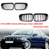 สัมผัสกันชนหน้ากระจังหน้ากระจังหน้า Racing Grill Fit สำหรับ BMW 3 Series E46 Coupe 3ประตู1998-2003รถอุปกรณ์เสริมประสิทธิภาพ