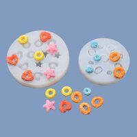 Two candy doughnut silicone molds DIY baking chocolate candy cake decoration molds