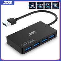 JDB 4-ฮับ USB พอร์ต3.0 Ultra Slim ความเร็วสูงตัวแยก USB แบบพกพาข้อมูล Hub สำหรับเมาส์,คีย์บอร์ด,Surface Pro, XPS, PS4, Xbox One, Flash Drive, HDD และอีกมากมาย,สีเทา/16ซม.