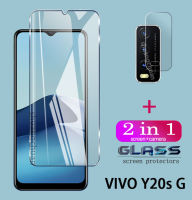 ฟิล์มป้องกันจอฟิล์มกระจกเทมเปอร์ VIVO Y20s G + 2in1ฟิล์มเลนส์กล้องถ่ายรูป