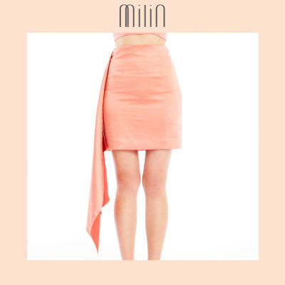 [MILIN] Straight line mini skirt with side ruffle กระโปรงสั้นทรงตรงแต่งระบายข้าง Kara Skirt