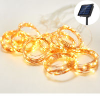 Solar Garlands Led String Curtain Light Decoration New Year Christmas Party Indoor Outdoor Street Living Room Garden Yard Eaves