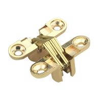 2PCS Folding Table Zinc Alloy Gold Cross Invisible Hinge Furniture Dining Table 180 Degree Hidden Hinge