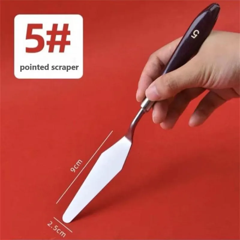 5Pcs/set Stainless Steel Cake Frosting Spatula Chocolate Cream Smoothing  Shovel DIY Oil Painting Scraper Cake