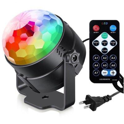 7Color 3W LED Disco Light Stage Light DJ Sound Control Projector Effect Light Music Christmas Party Decoration Stage Light