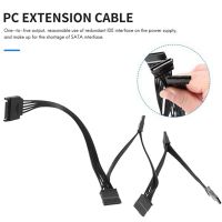 2PCS 15 Pin SATA Power Extension Hard Drive Cable 1 Male to 5 Female Power Supply Splitter Adapter Cable