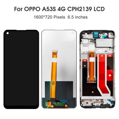 หน้าจอ LCD สำหรับ Oppo A53 4G CPH2127ชิ้นส่วนจอสัมผัสแอลซีดีของเครื่องแปลงดิจิทัล CPH2131สำหรับ Oppo A53 S A53s CPH2139