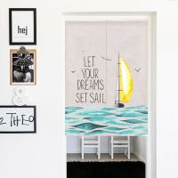 Fashion 2023 Cotton Linen Curtain Fabric Cartoon Bedroom Childrens Room Decorative Doorway Curtain Cute Animals Deco