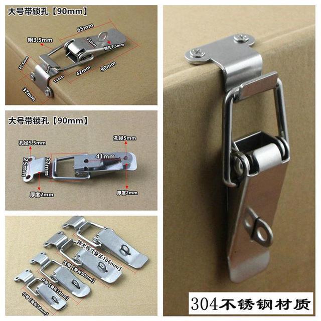 304-stainless-steel-buckle-padlock-lock-hardware-box-buckle-tower-buckle-spring-duckbill-box-industrial-luggage-buckle