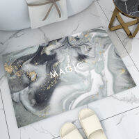 Marble Pattern Quick dry Mat Bathroom Non-slip Pebble Cars Absorbent Lavatory Car Memory Foam Rug Toilet Floor Mat