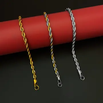 19cm 75 4mm45mm Width Rope Bracelet in 10kt Yellow Gold