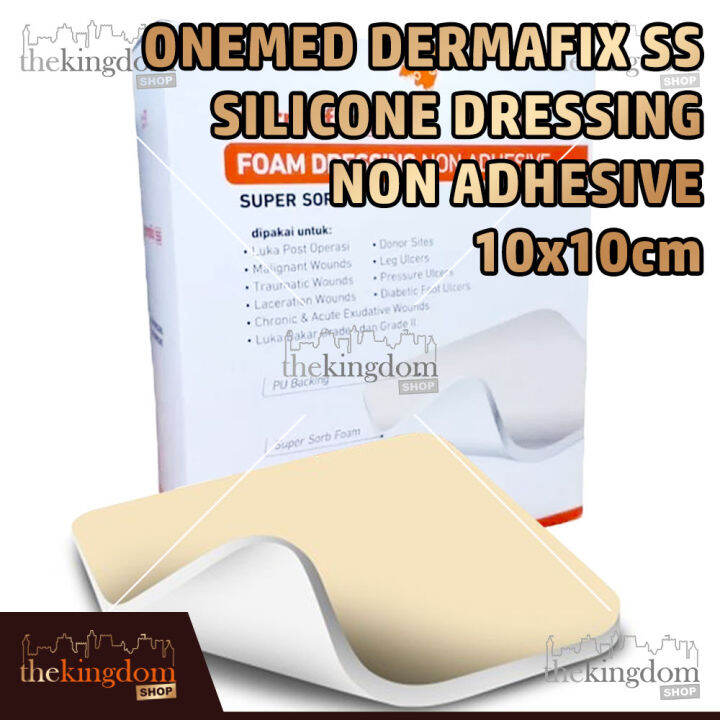 Onemed Dermafix SS 10x10cm Foam Dressing Non Adhesive Plester Luka