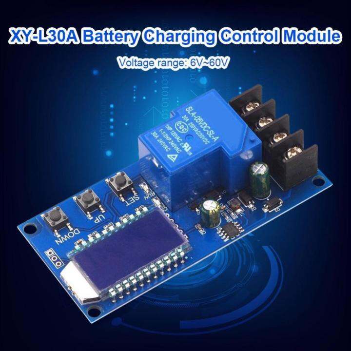 โมดูลควบคุมเครื่องชาร์จแบตเตอรี่6-60v-30a-แผ่นป้องกันชาร์จเกินพร้อมจอ-lcd