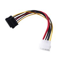 SUNDANCE 20ซม. SATA 4ขา Molex IDE ถึง2 Serial ATA ตัวแปลง 1ถึง2 สายไฟขั้วต่อตะกั่ว สายไฟ SATA ฮาร์ดไดร์เวอร์สายไฟ สายอะแดปเตอร์ SATA สายไฟต่อ