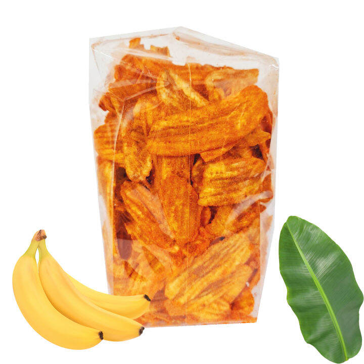 500g.(กรัม) กล้วยฉาบ แสนอร่อย รสปาปริก้า ทำสดใหม่ทุกวัน กรอบอร่อย เข้า