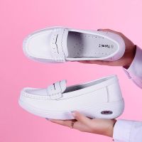 COD ♙▫✚ The Outline Shop27dgsd6gfd New Women Casual Leather Nurse Shoes Fashion Air Cushion Fitness Shake Shoes Mother Shoes