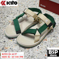 จัดส่งฟรี** รองเท้ารัดส้น  kito รุ่น Flow TwoTone AC27 สีเขียว ใส่ได้ทั้งชาย หญิง size 36-43 [ของแท้ 100%]