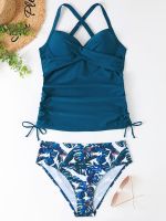 2023 Tankini Set Swimsuit Women Printed Swimwear Female Push Up Bodysuit Bathers Bathing Swimming Swim Suit Summer Beachwear