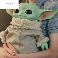 SUNNYFAN ตุ๊กตาของสะสมของเล่นเด็ก PVC 27ซม. ของเล่นเด็กสำหรับเป็นของขวัญตุ๊กตาอนิเมะโมเดล Yoda Yoda ของเล่นโมเดลตุ๊กตาขยับแขนขาได้เด็ก Yoda