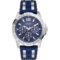 นาฬิกาข้อมือผู้ชาย Guess Multi-Function Blue Dial Blue Silicone Mens Watch W0366G2