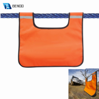 BENOO Orange Comily Plus Strong Durable BPV Winch Rope Dampener Blanket with Pocket-Light Heavy Duty Winch Line Accessories