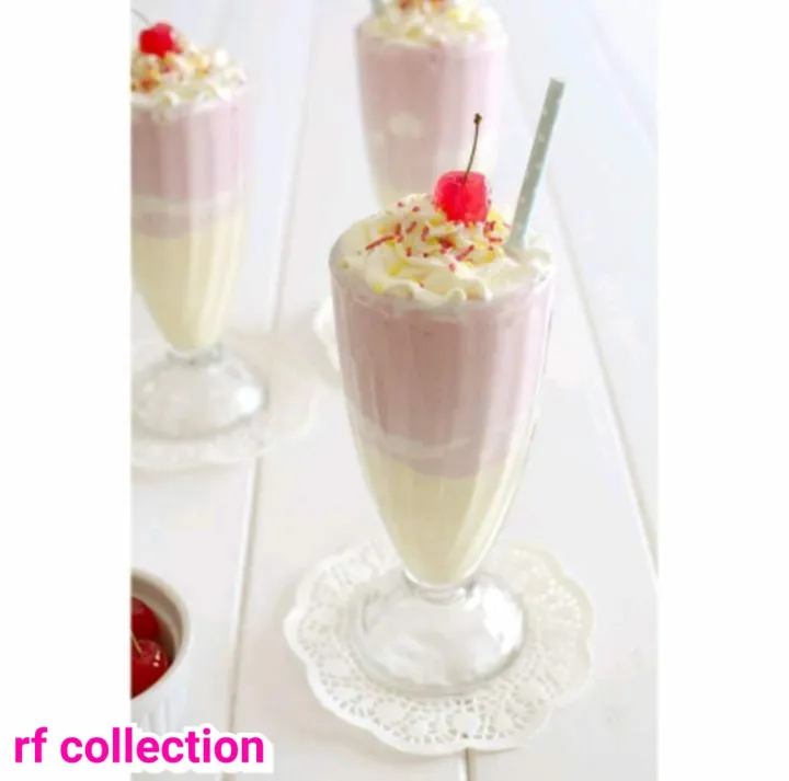 6 Pcs Lgelas Ice Cream Gelas Es Krim Gelas Milkshake Juice Glass Gelas Susu Kaca Lgelas Jus 4780