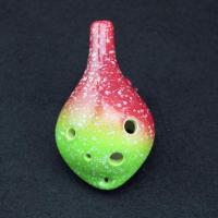 【The-Best】 The Guitar Street 1Pc Ocarina คลาสสิกสีฟ้า12หลุม Ocarina Alto C เครื่องดนตรี Bright Glaze เครื่องปั้นดินเผา Woodwind Instrument