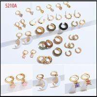 5210A เครื่องประดับ เครื่องประดับ ไม่เจาะ งานสังสรรค์ ต่างหู CZ Cuff Rhinestone Dangle ไม่มีต่างหูเจาะ ที่ครอบหู Cubic Zirconia