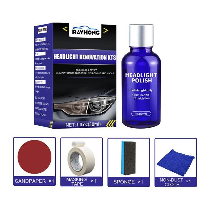 1 Pc* Repair Liquid Headlight Cover Len Restorer Polish Cleaner Car Accessories Lazada PH