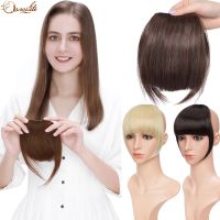 ๑◄ SNOILITE Synthetic Clip In Bangs Hair Extensions Black Brown Blonde Fake Fringe hairpiece 18colors blunt bangs for women