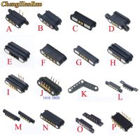 1 Pair Magnet Spring Loaded Pogo pin connector 2/3/4/5pin through holes PCB Mount male female DC Max.Power Charge