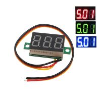 1pcs 0.36 two wire DC 2.50 to 30V LCD Digital Voltmeter Voltimetro Red/Blue/Green LED Amp Volt Meter Gauge Voltage Meter