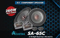 Acustika AK-SA6.5C 6.5″ COMPONENT SPEAKER 260W MAXPOWER Categories: Component Set, Speakers. ลำโพงรถยนต์ เครื่องเสียงติดรถยนต์ Speaker Amplifier &amp; Car Audio. สินค้าพร้อมส่ง