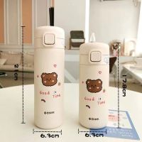 350/450Ml Cute Bear Thermos Bottle 304 Stainless Steel Vacuum Flask Thermos Cup Kawaii Water Bottle For Girls BoysTH