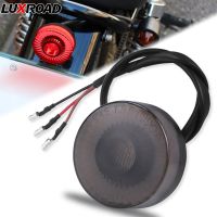 Motorcycle Smoky Round LED Taillight Rear Stop Lamp 12V Hight Low Red Lights 3Wire Cafe racer Chopper Bobber ATV UTV Brake Lamps