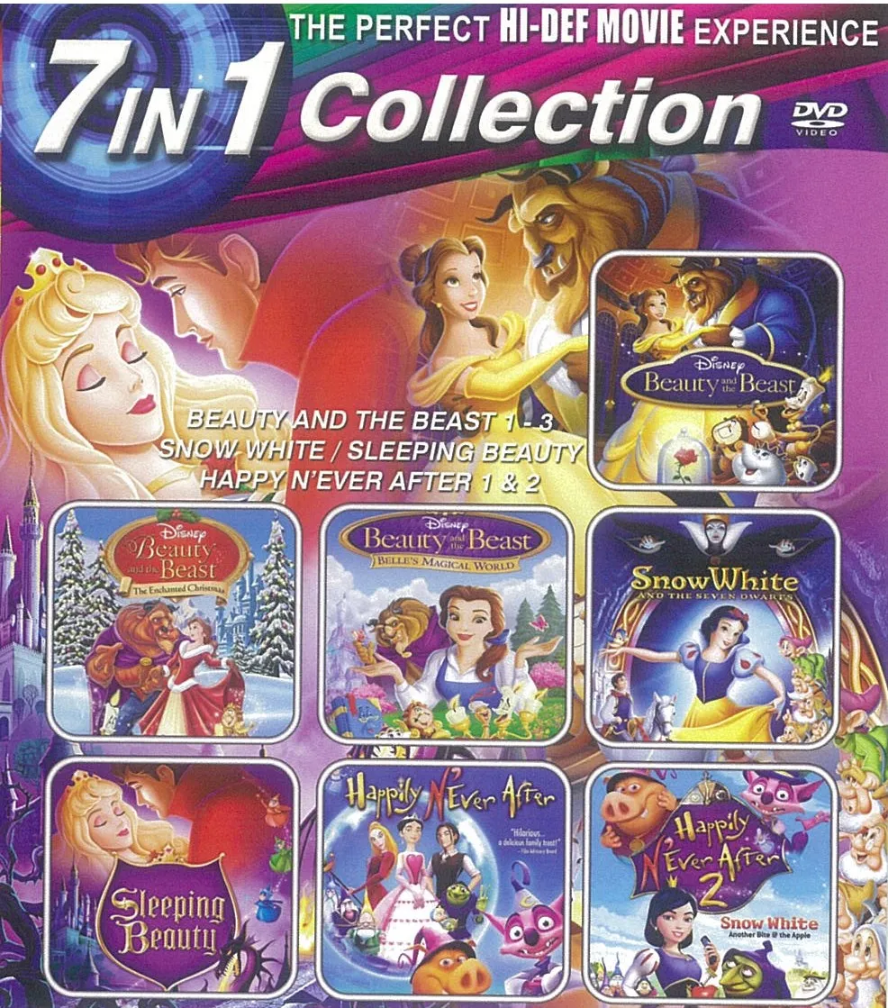 DVD Cartoon Beauty And The Beast & Snow White 7 In 1 Collection J 1239 -  Movieland682786 | Lazada
