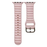 SmartPhonemall Single Color Silicone Watch Band For Apple Watch Ultra 49mm / Series 8&amp;7 45mm / SE 2&amp;6&amp;SE&amp;5&amp;4 44mm / 3&amp;2&amp;1 42mm(Pink)