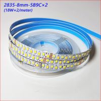 18Wx ริบบิ้นไฟ LED คงที่2แถบไฟ LED 5B10CX 2835-8mm-180D ยาว5เมตรมี2สี/เมตร4ข้อต่อบัดกรี