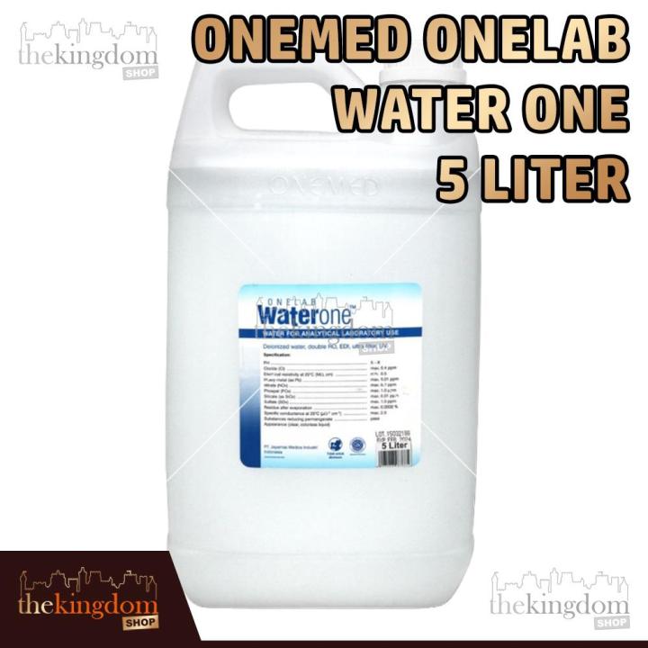 Onemed Onelab Water One 5 Liter Deionized 5l Air Steril Purified Untuk