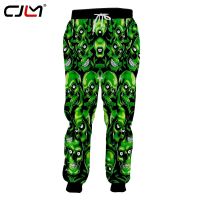 CJLM Polyester Sweatpants Man Hip Hop Green Skulls Pants 3D Printed Punk Rock Chinese Style Free Shipping Trousers