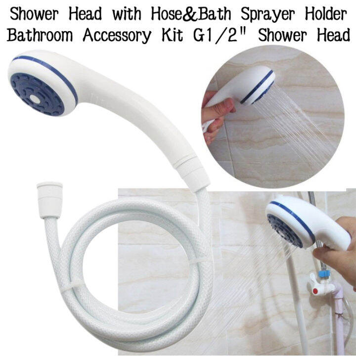 Shower nozzle kit bathtub spray bracket hose G1/2 threaded joint