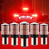 (Premium car)2Pcs 1156 BA15S P21W 1157 BA15D BAY15D BAZ15D BAW15D P21/5W หลอดไฟ LED 144smd CanBus โคมไฟ Canbus สำหรับรถยนต์ไฟเบรคท้าย12V