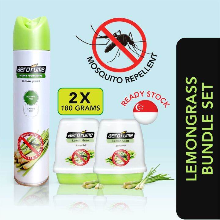 [SG] Aerofume Lemongrass Scented Gel Air Freshener (Mosquito Repellent