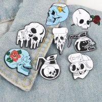 【YF】♘◑☞  Pins Flowers Enamel Badges Pizza Brooches Lapel Pin Punk