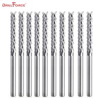 0.5Mm-3.175Mm คาร์ไบด์ทังสเตนข้าวโพดตัด Pcb Milling Bits End Mill Cnc Router Bits สำหรับเครื่องแกะสลัก