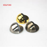 KK &amp; FING 1PCS 43mm สังกะสีโลหะผสมหล่อชั้นติดตั้งประตู APS ซาติน Chrome Half Moon ประตูไม้ผู้ถือประตูฮาร์ดแวร์-Siogue